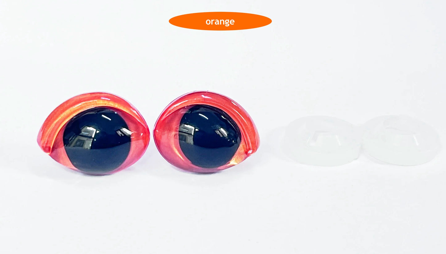 16x21mm Colourful Oval Shape Safety Eyes Painted Eye with washers for plush amigurumi, 40PCs
