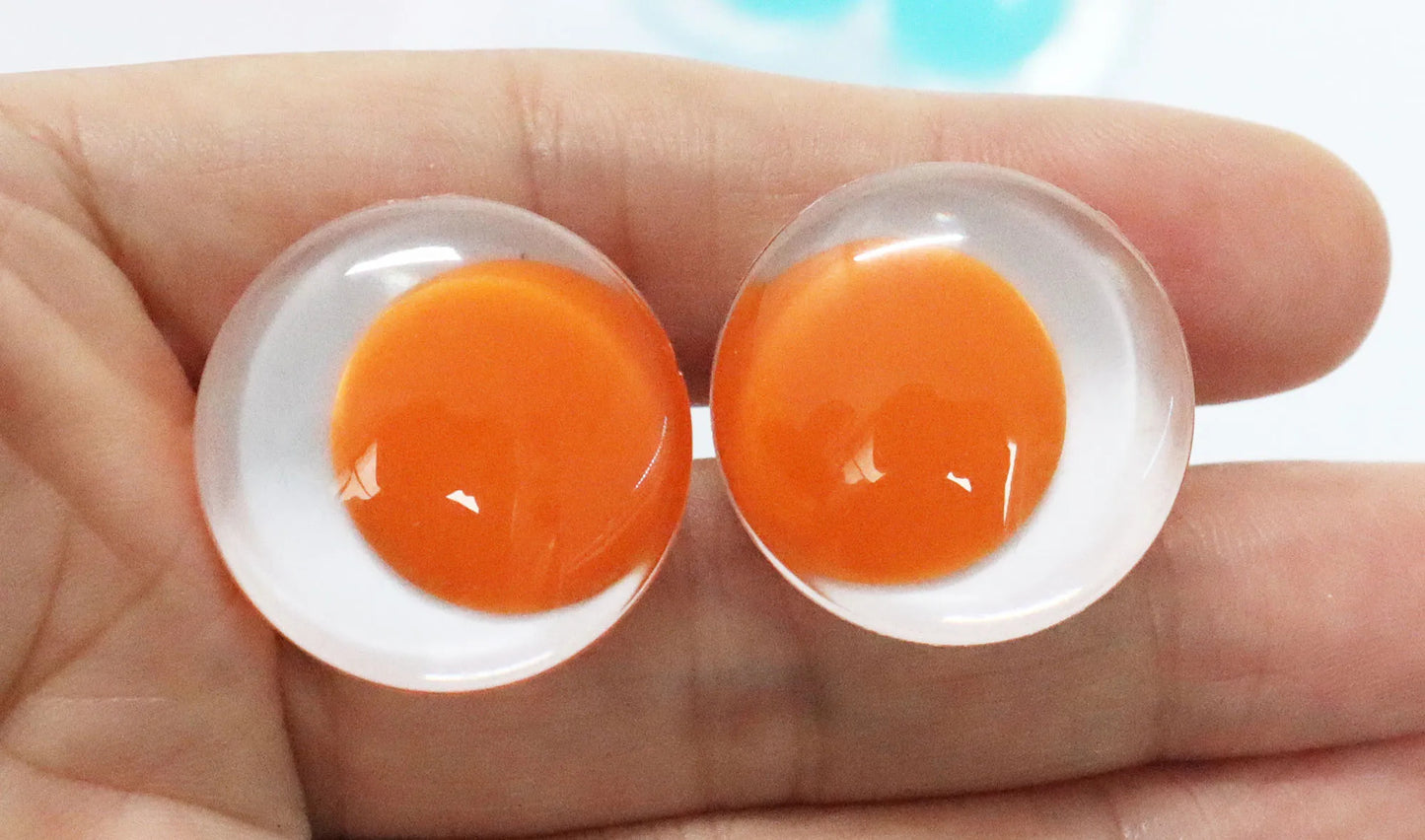 5Pairs 25mm30mm Cartoon Funny Safety Eyes with White Eyeball Disc on Assorted Colour Pupil Eyes & Washer #DIY Amigurumi Plush Stuffed making