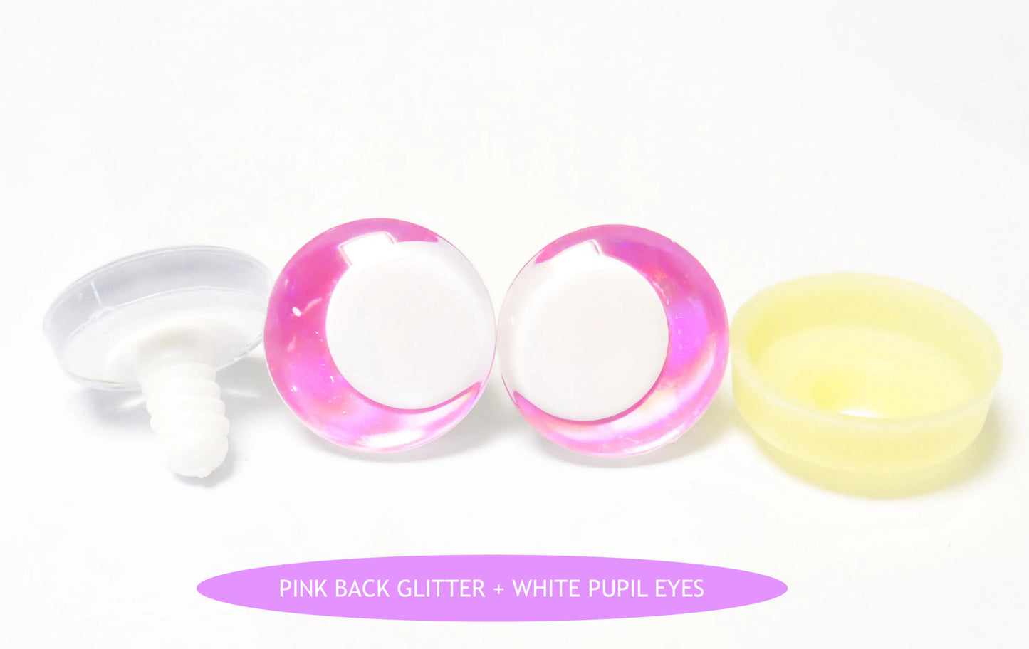 10Pairs Size 14-35mm Cartoon 3D Round Funny Toy Safety Eyes with Glitter Colour and White Pupil Eyes & Washer #DIY amigurumi plush stuffed making