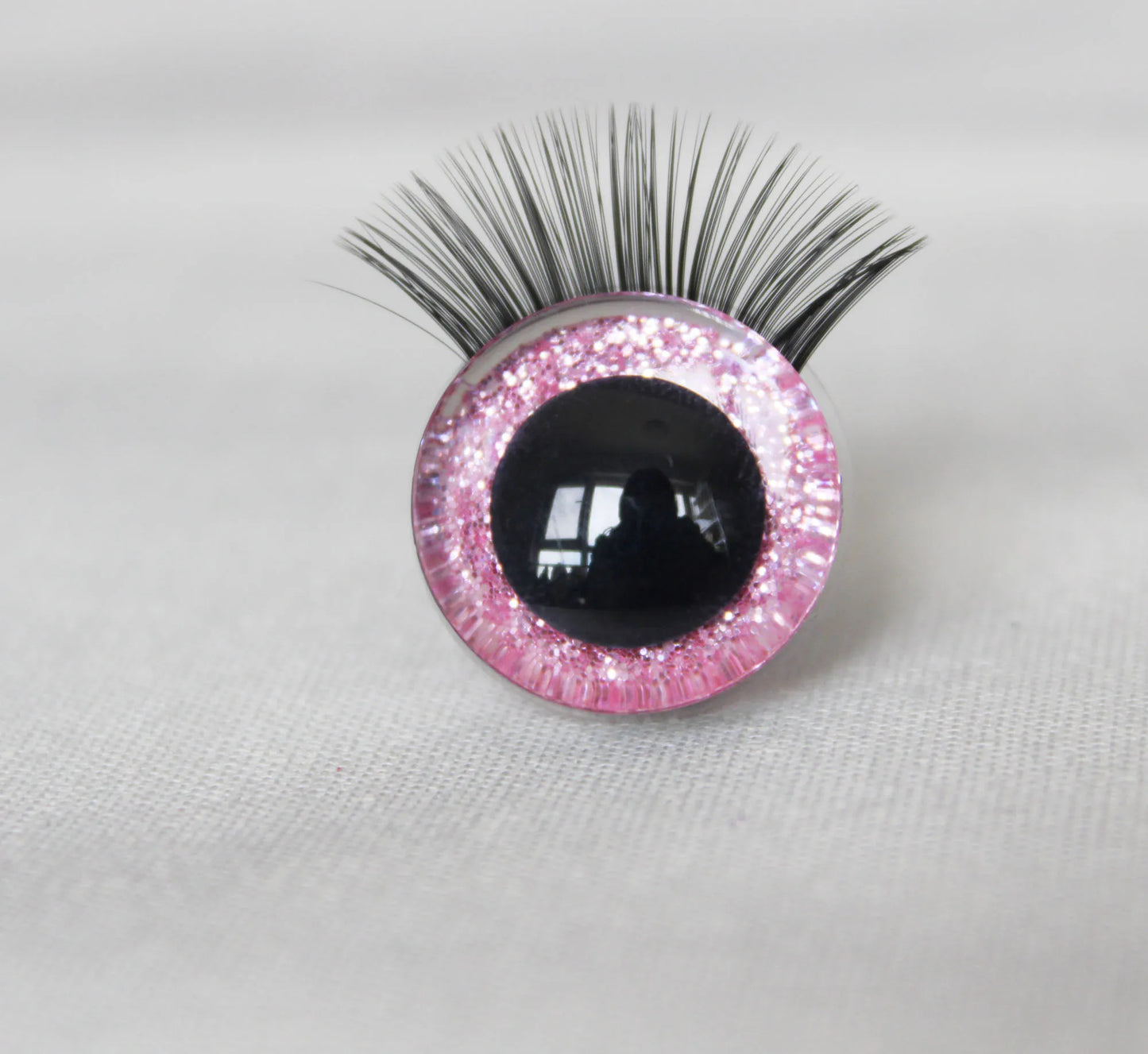 1 box of 12mm/18mm/20mm/25mm/30mm Glitter Colour Safety Eyes with Eyelashes Series and Washers #DIY amigirumi plush stuffed making - colour option selection