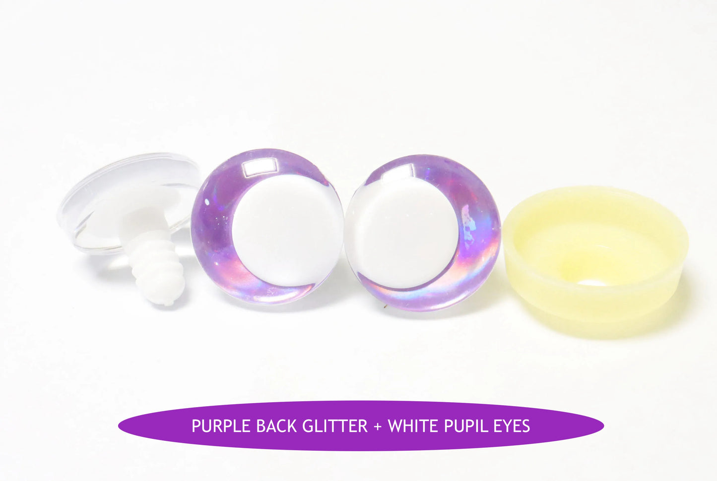 10Pairs Size 14-35mm Cartoon 3D Round Funny Toy Safety Eyes with Glitter Colour and White Pupil Eyes & Washer #DIY amigurumi plush stuffed making