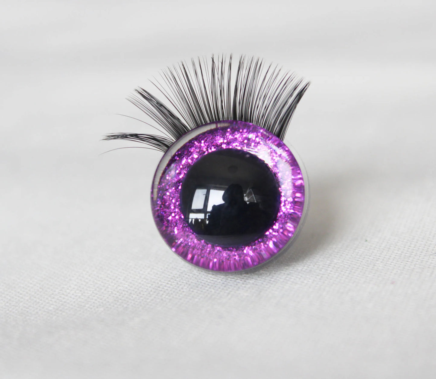 1 box of 12mm/18mm/20mm/25mm/30mm Glitter Colour Safety Eyes with Eyelashes Series and Washers #DIY amigirumi plush stuffed making - colour option selection