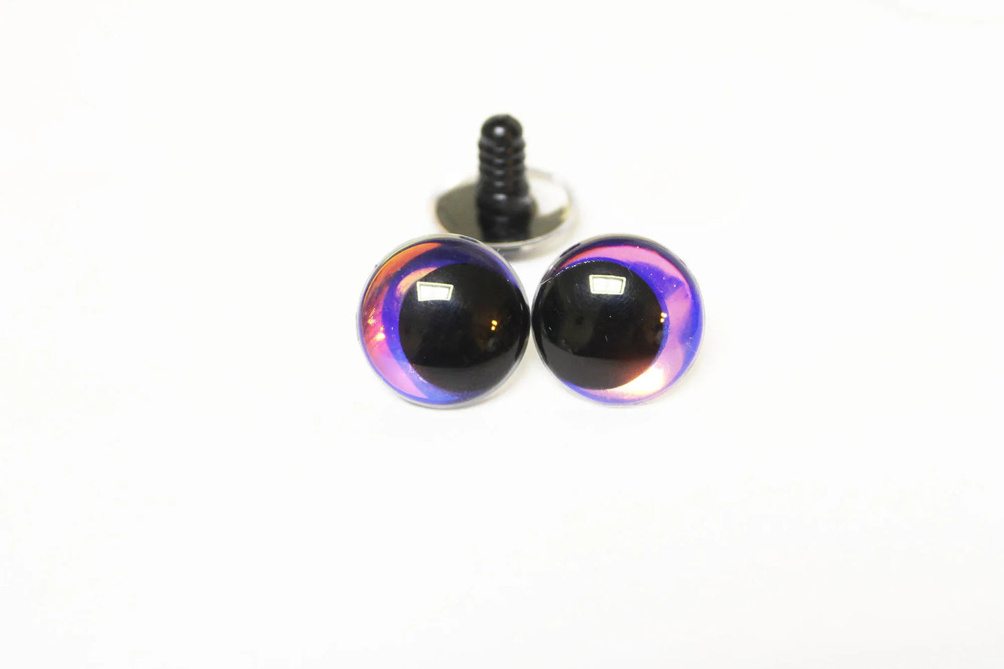 5Pairs 12-14-16-18-20-23-28mm Funny Style Iridescent Colour Round Safety Eyes with Glitter Colour and Washer #Plushies Amigurumi Stuffed making