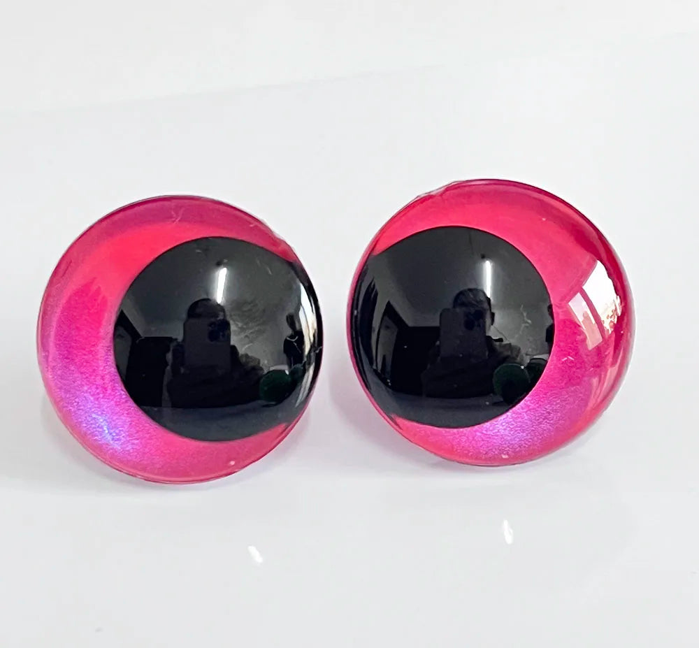 12-14-16-18-20-25-30-35mm 10Pairs Colourful Painted 3D Safety Eyes Black Pupil Eyes and Washer #DIY plush amigurumi doll animal toy making