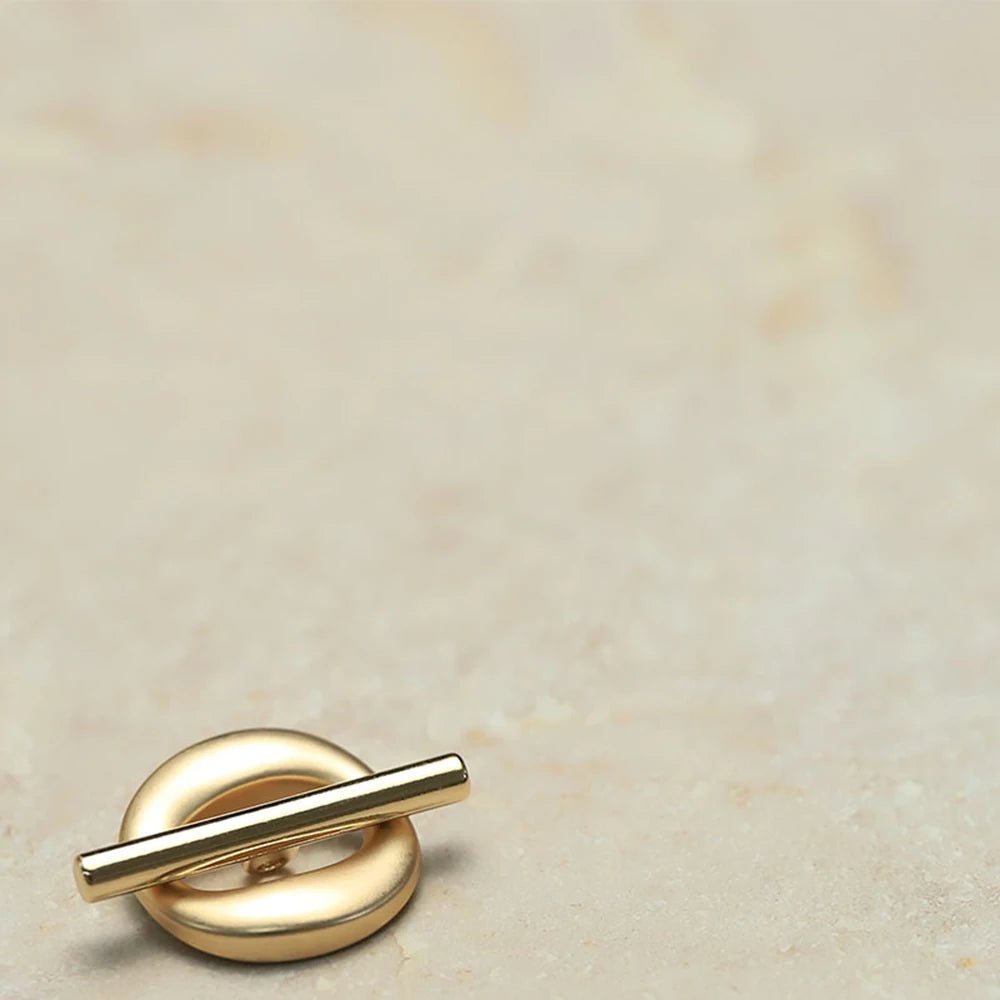 10PCs 20.5mm-25mm-32mm Metal Button Hollow Shank Oval Design in Black and Gold