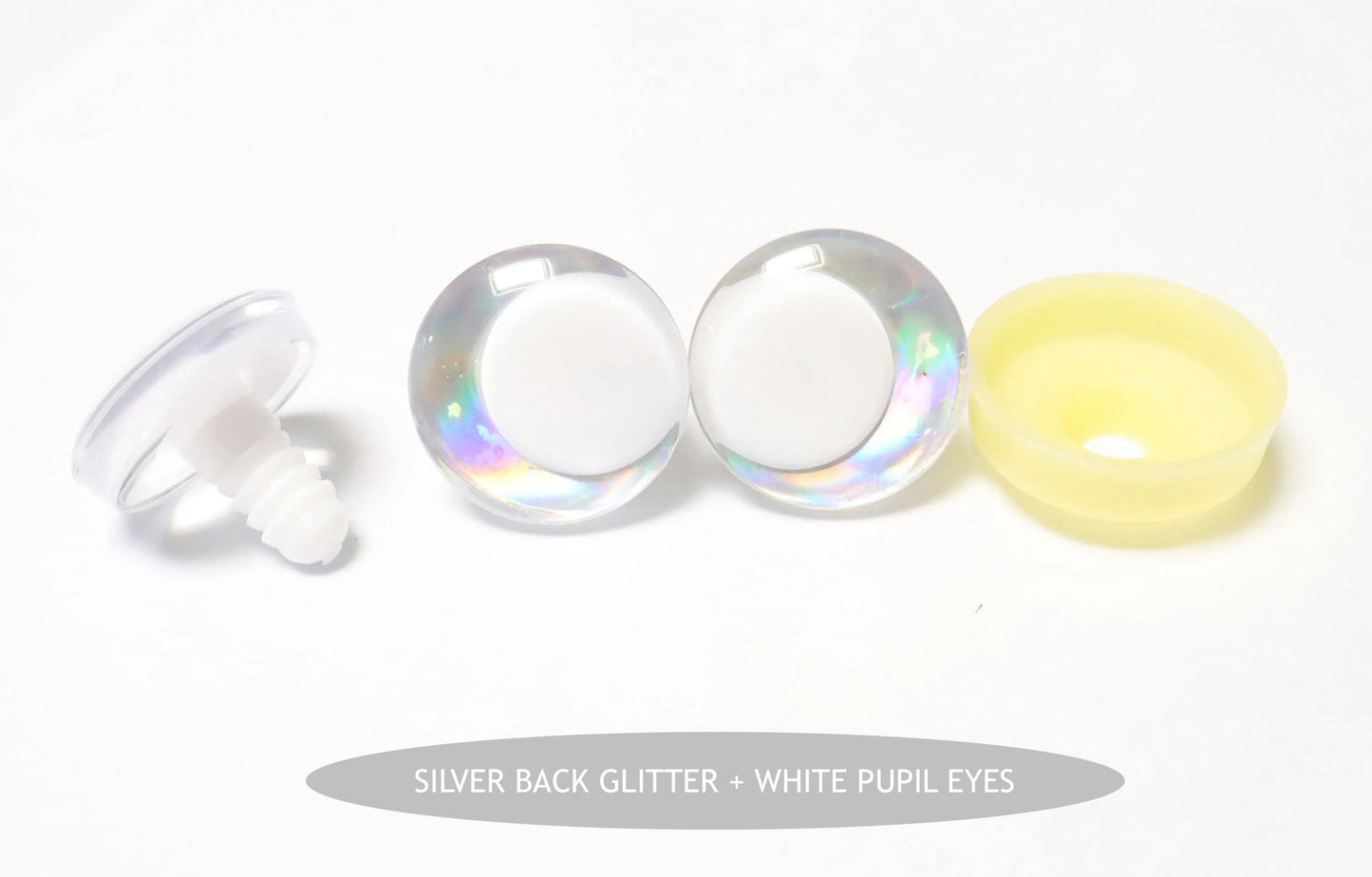 10Pairs Size 14-35mm Cartoon 3D Round Funny Toy Safety Eyes with Glitter Colour and White Pupil Eyes & Washer #DIY amigurumi plush stuffed making