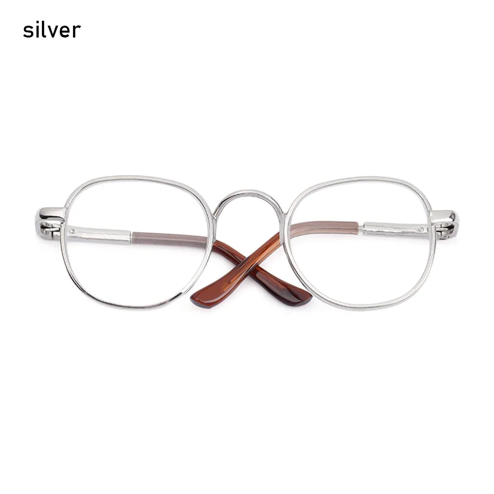 1 PC 8cm - Doll Fashion Classic Metal Frame Glasses #DIY Toy Animal Doll Craft Making #BJD Blyth American Girls Doll--1 size