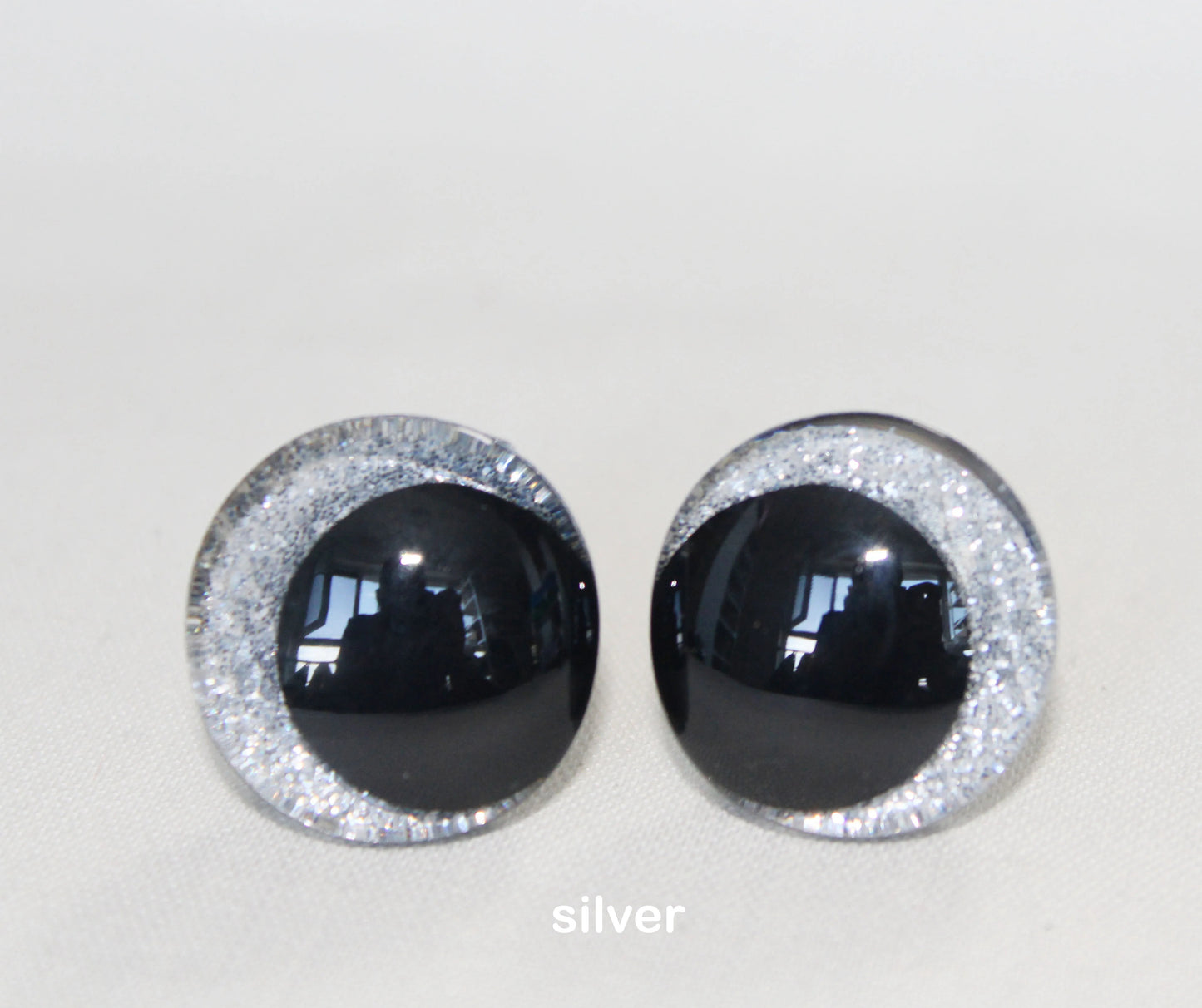 10Pairs Size 25mm 30mm 35mm 40mm Cartoon 3D Glitter Plush Funny Safety Eyes with washer and glitter colours #DIY Amigurumi Plush making