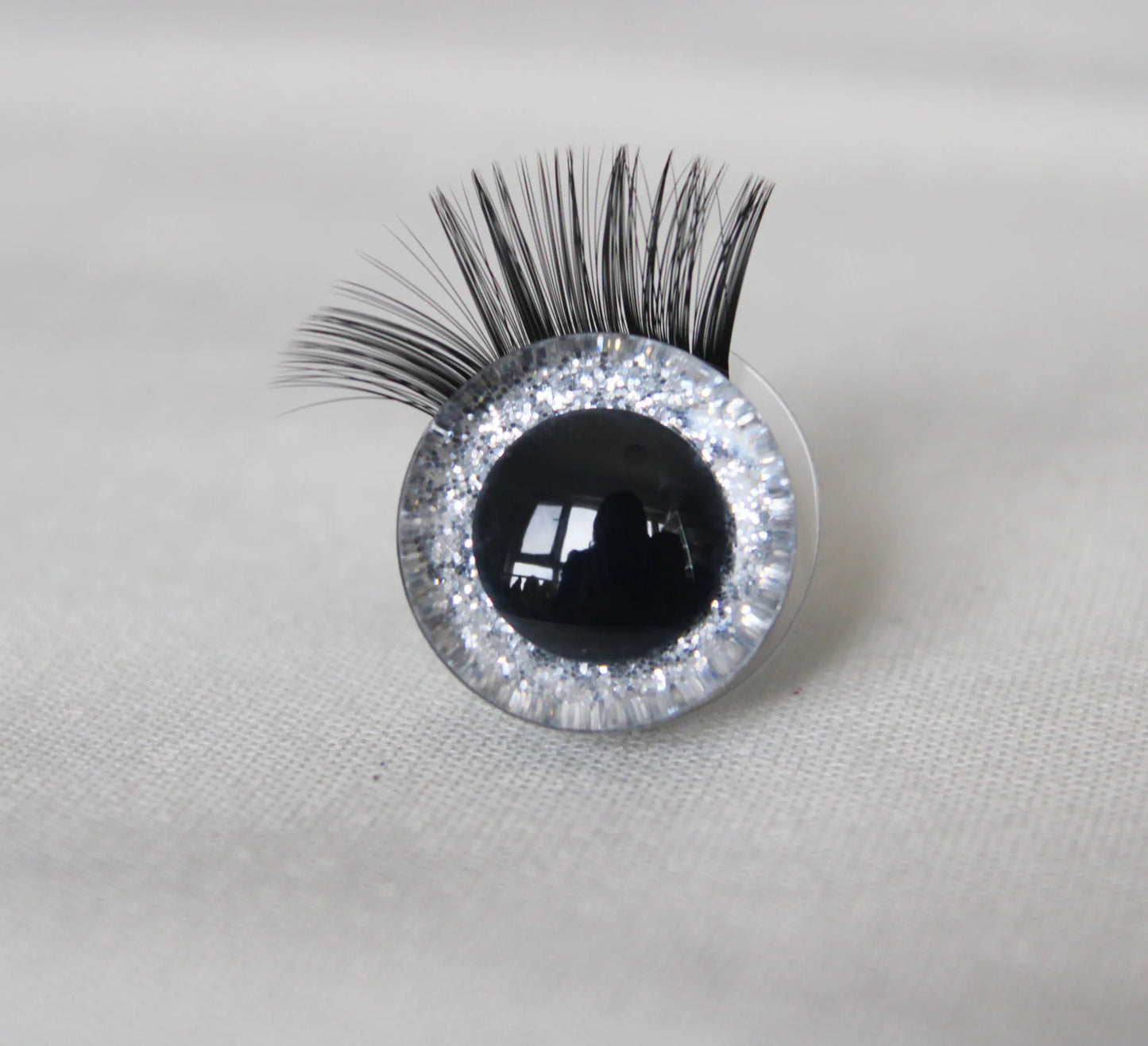 1 box of 12mm/18mm/20mm/25mm/30mm Glitter Colour Safety Eyes with Eyelashes Series and Washers #DIY amigirumi plush stuffed making - colour option selection