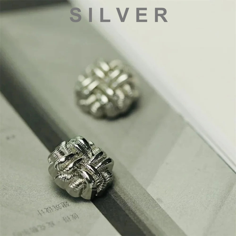 10PCs 18mm 23mm Gold Knots Silver Knots Metal Button in Shank Style
