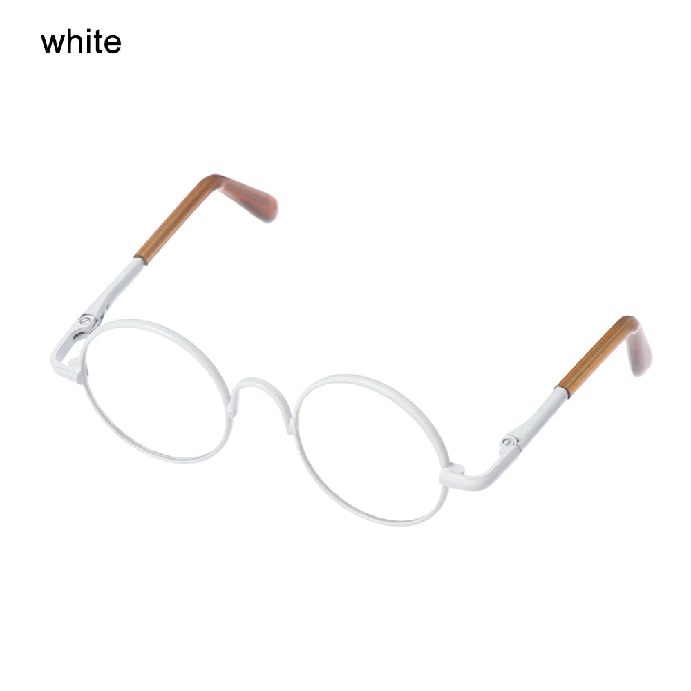 1 PC - 18inch Fashion Doll Eye Glasses Round-Shaped Colourful Glasses #Toy Crochet DIY Doll Craft Making #Blyth Doll - Size: 8cm