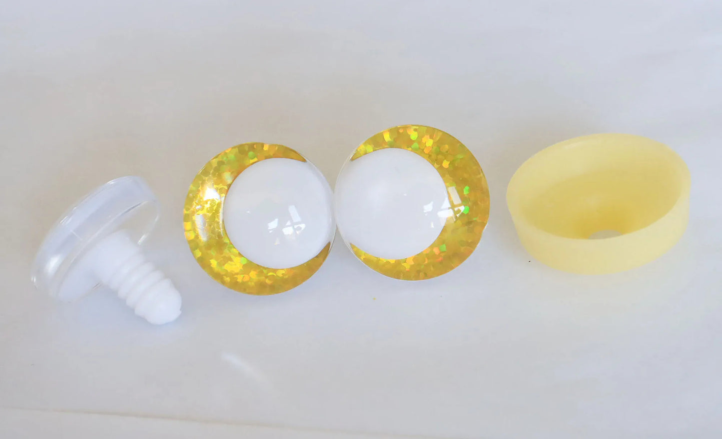 10Pairs Size 14mm-35mm Cartoon 3D Funny Style Safety Eyes with White Pupil Eyes, 11 kinds Glitter Colours & Washers #DIY amigurumi plush making