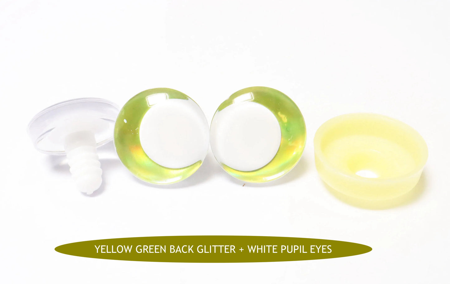 10Pairs Size 14-35mm Cartoon 3D Round Funny Toy Safety Eyes with Glitter Colour and White Pupil Eyes & Washer #DIY amigurumi plush stuffed making