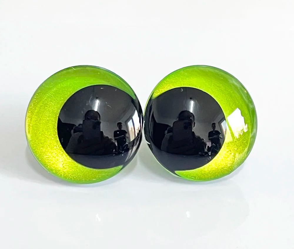 12-14-16-18-20-25-30-35mm 10Pairs Colourful Painted 3D Safety Eyes Black Pupil Eyes and Washer #DIY plush amigurumi doll animal toy making