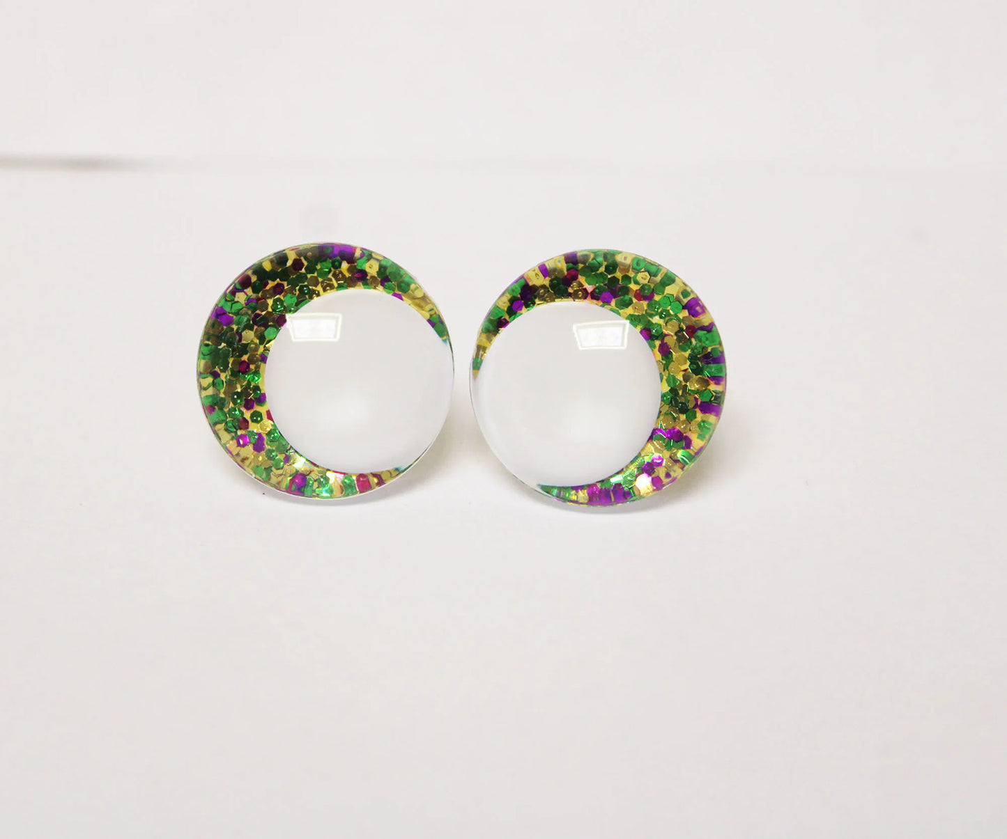 10Pairs Size 14-16-18-20-25-30-35mm Cartoon 3D Round Glitter Plush Funny Toy Safety Eyes with White Pupil Eyes with Glitter Colour and Washer #DIY amigurumi stuffed making